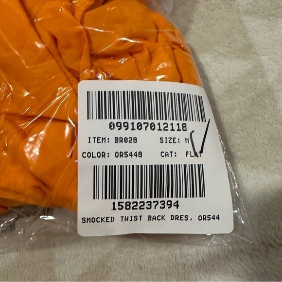 J crew Twist-back smocked-waist beach dress apricot - Picture 3 of 3